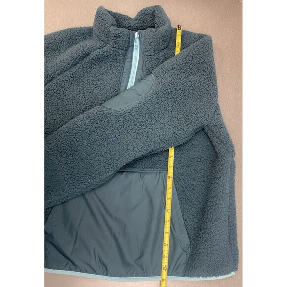UNDER ARMOUR Women's Sherpa Fleece 1/4-Zip Teal Green Comfort Jacket Size Large - Picture 6 of 16